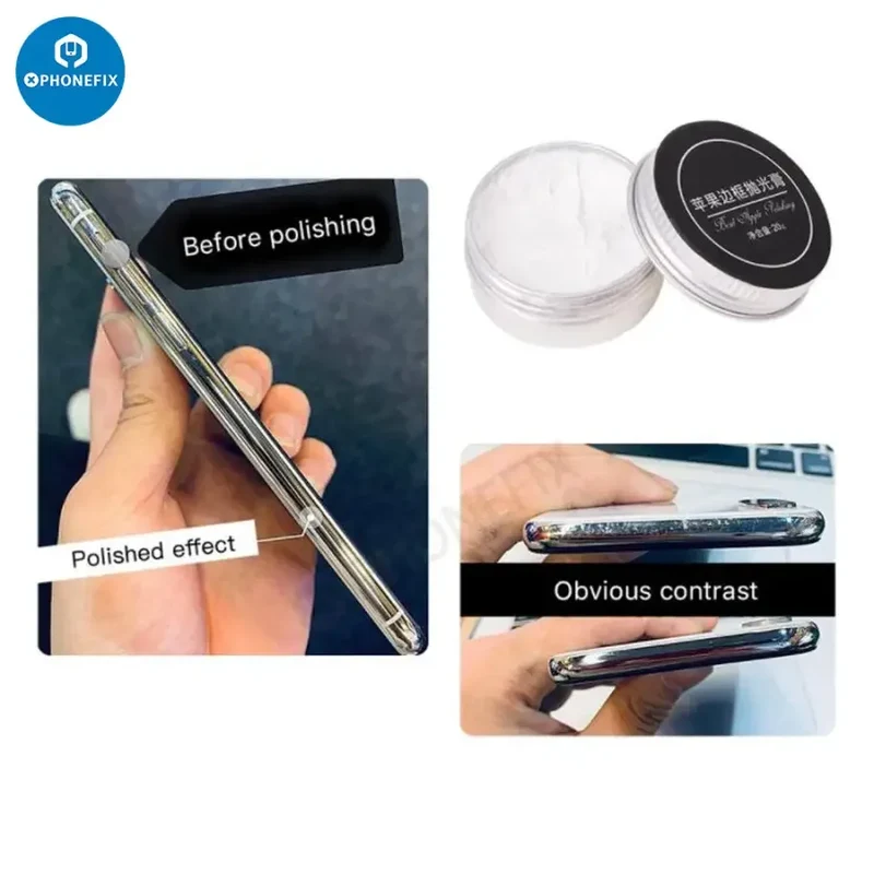 Pâte de polissage pour cadre argenté de téléphone iPhone, anti-rayures