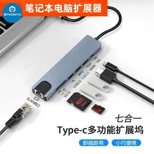 Hub USB C 12 en 1, station d'accueil Type-C, charge rapide PD