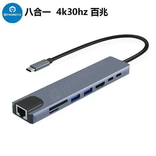 Hub USB C 12 en 1, station d'accueil Type-C, charge rapide PD