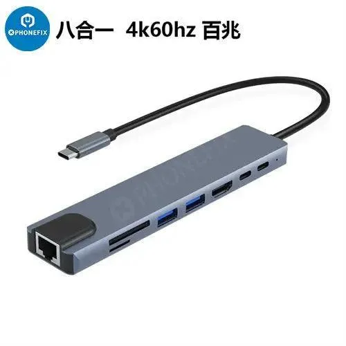 Hub USB C 12 en 1, station d'accueil Type-C, charge rapide PD