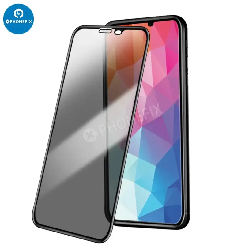Film de confidentialité en verre trempé anti-espion pour iPhone 12-17 Pro Max