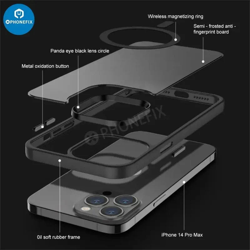 Coque en silicone avec MagSafe pour iPhone 12, 13, 14 et 15 Pro Max