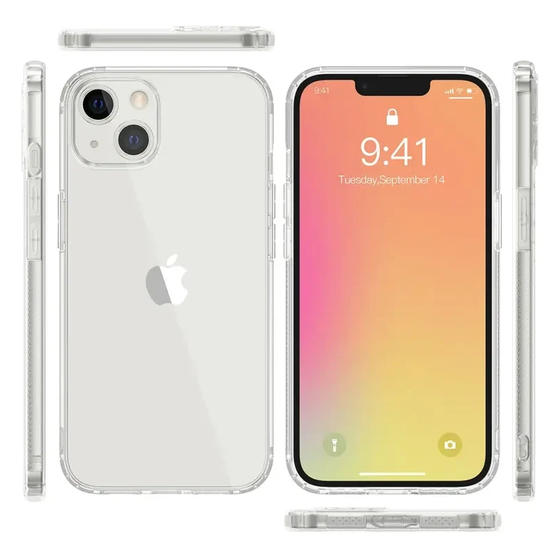 Coque en silicone avec MagSafe pour iPhone 12, 13, 14 et 15 Pro Max