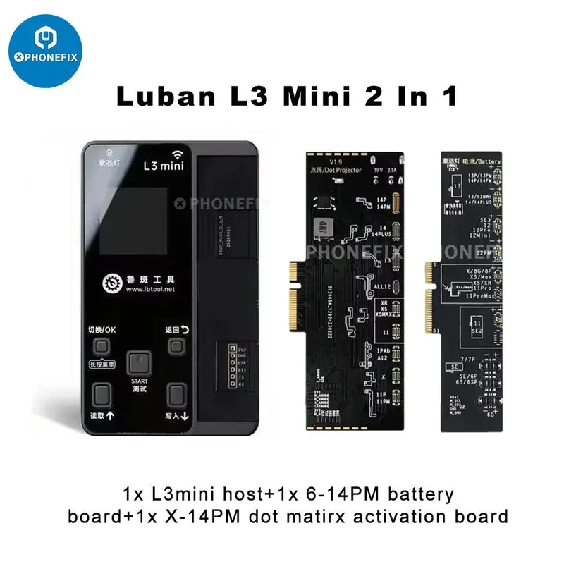 Mini programmateur Luban L3 pour iPhone, réparation de batterie et écran LCD