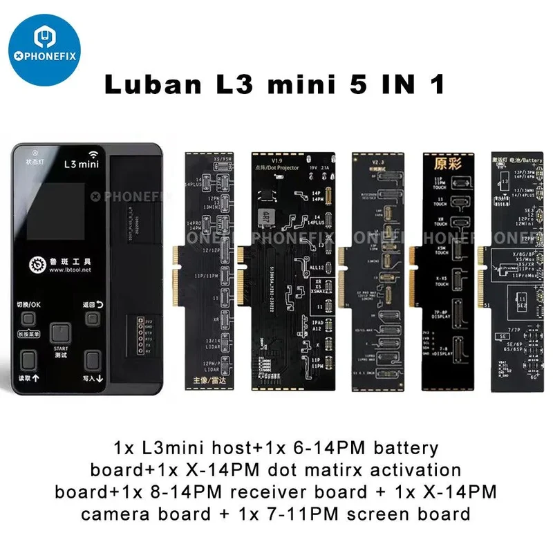 Mini programmateur Luban L3 pour iPhone, réparation de batterie et écran LCD
