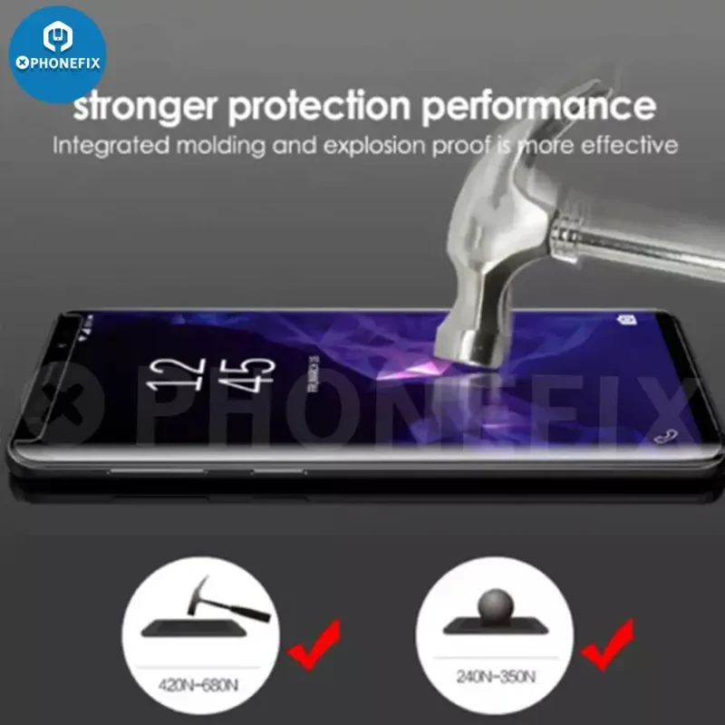 Film de protection liquide nano en verre trempé à colle UV pour Samsung Galaxy