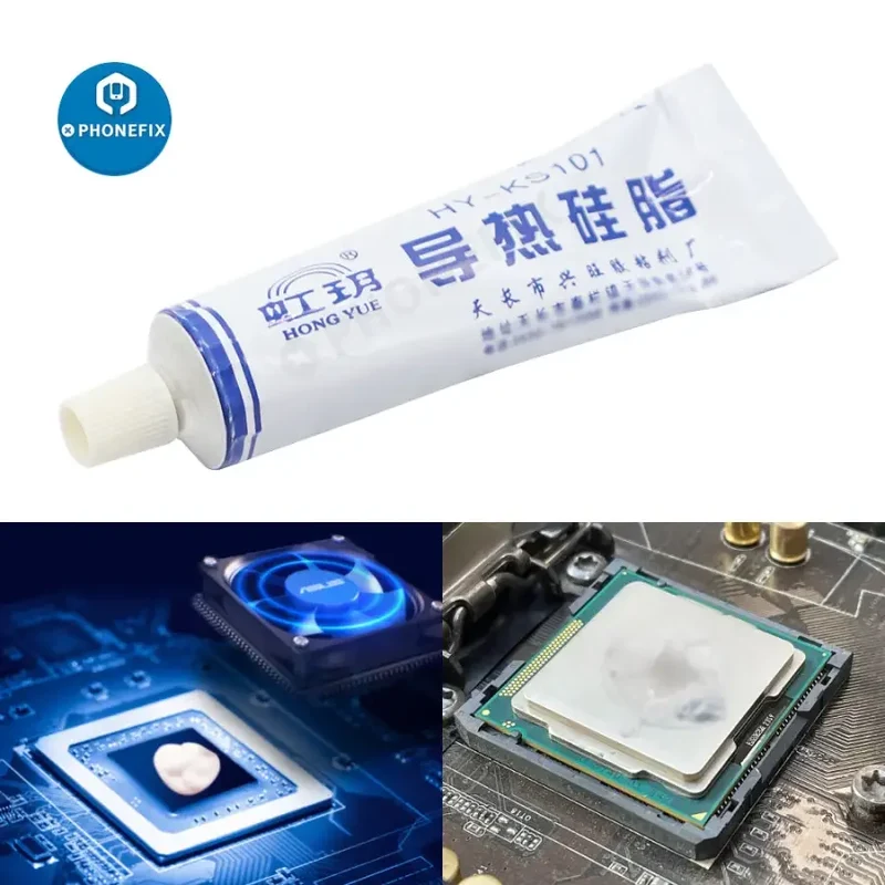 Pâte de graisse silicone thermique, dissipateur thermique, colle conductrice, refroidisseur