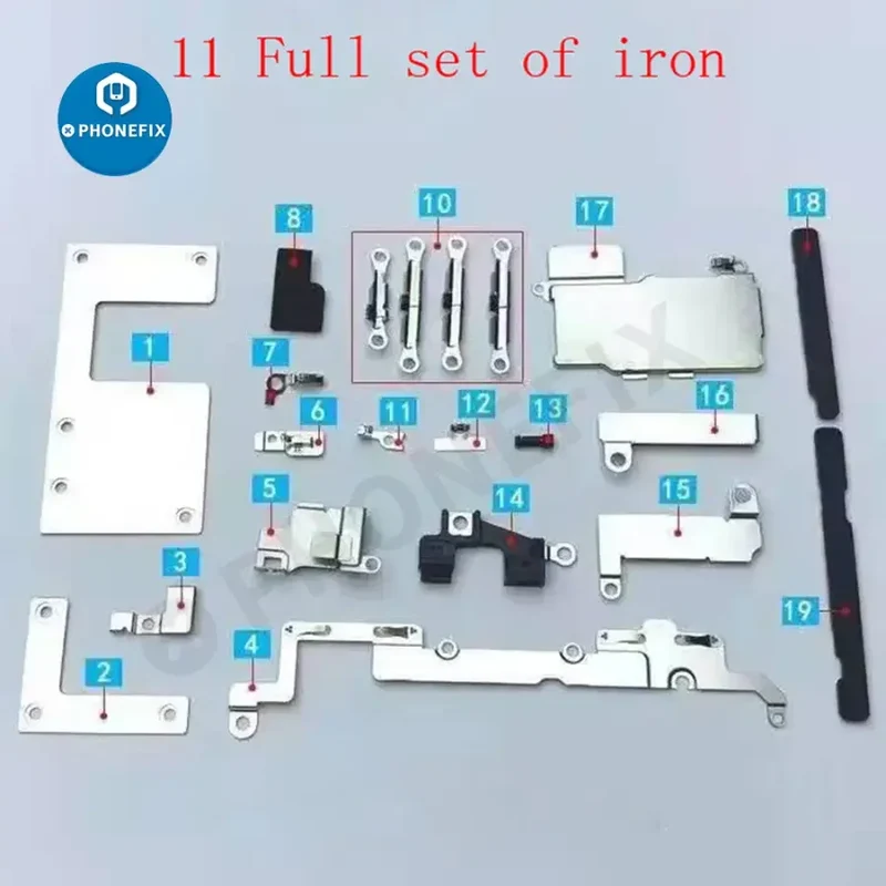 Pour iPhone 6-13 Pro Max Petites pièces intérieures Support en métal de fer Bouclier