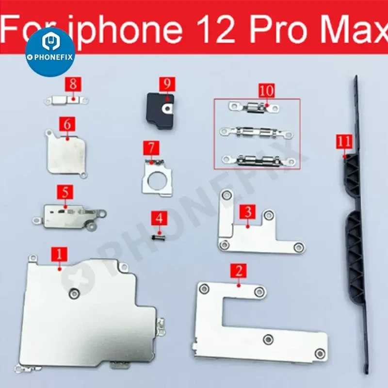 Pour iPhone 6-13 Pro Max Petites pièces intérieures Support en métal de fer Bouclier