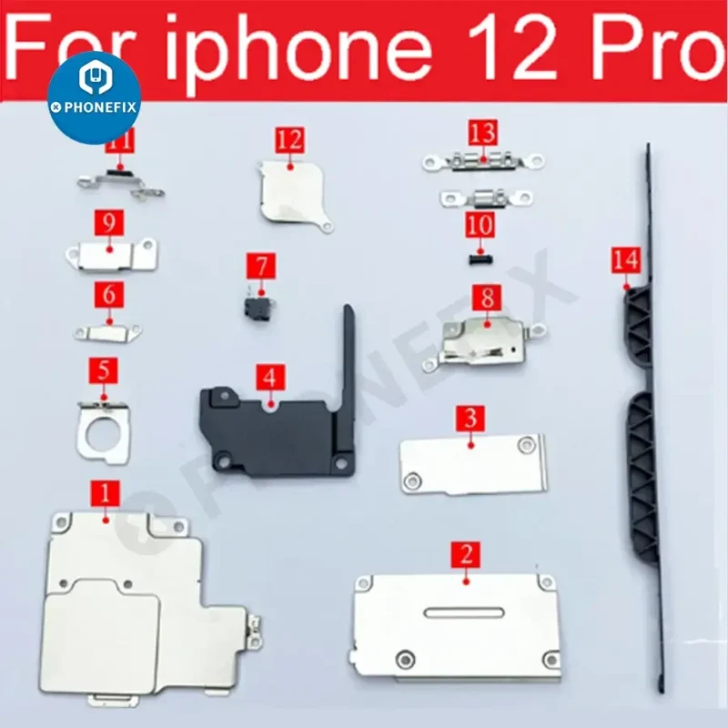 Pour iPhone 6-13 Pro Max Petites pièces intérieures Support en métal de fer Bouclier