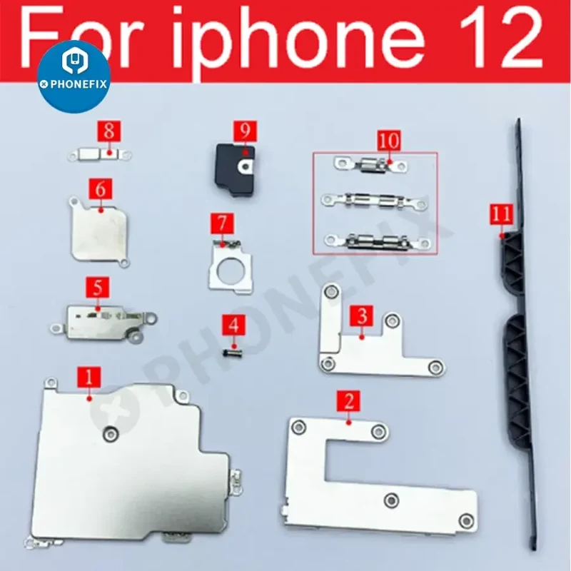 Pour iPhone 6-13 Pro Max Petites pièces intérieures Support en métal de fer Bouclier