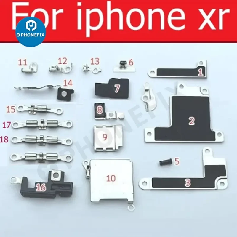 Pour iPhone 6-13 Pro Max Petites pièces intérieures Support en métal de fer Bouclier