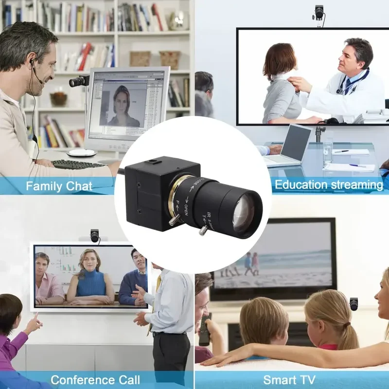 Webcam USB 8MP, objectif varifocal, caméra industrielle haute vitesse, vision industrielle