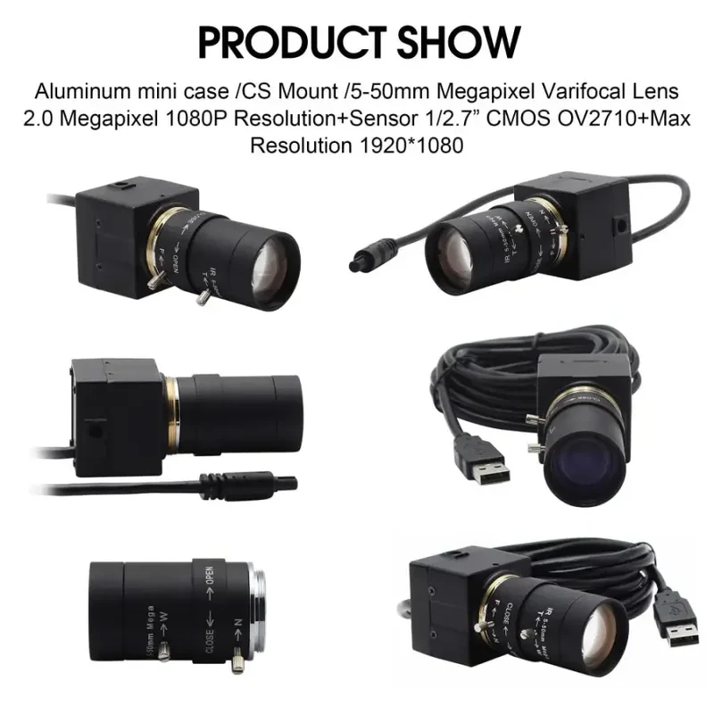 Caméra industrielle USB HD 1080P 100 ips CMOS Webcam haute vitesse OV2710
