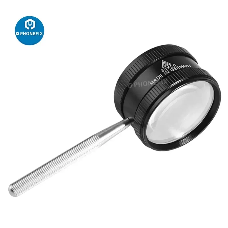 Loupe portable 35X en alliage de zinc pour la lecture et la réparation de téléphones