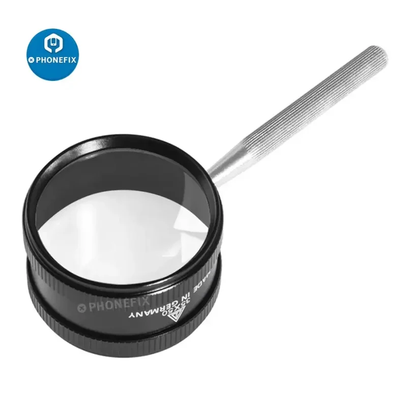 Loupe portable 35X en alliage de zinc pour la lecture et la réparation de téléphones