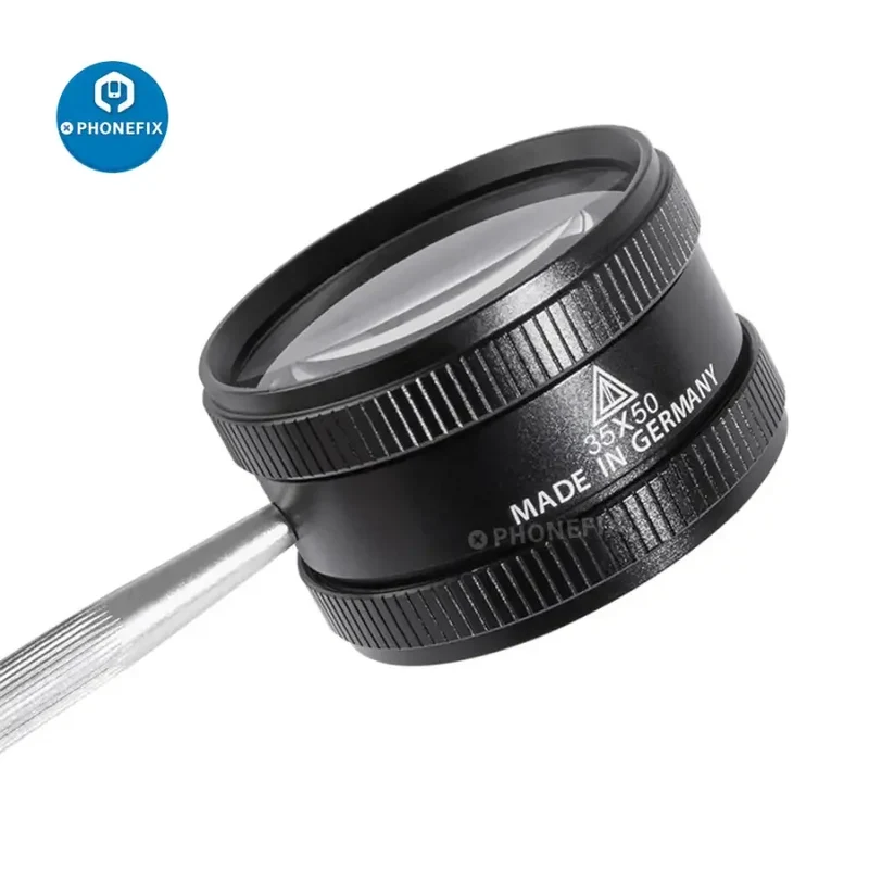 Loupe portable 35X en alliage de zinc pour la lecture et la réparation de téléphones