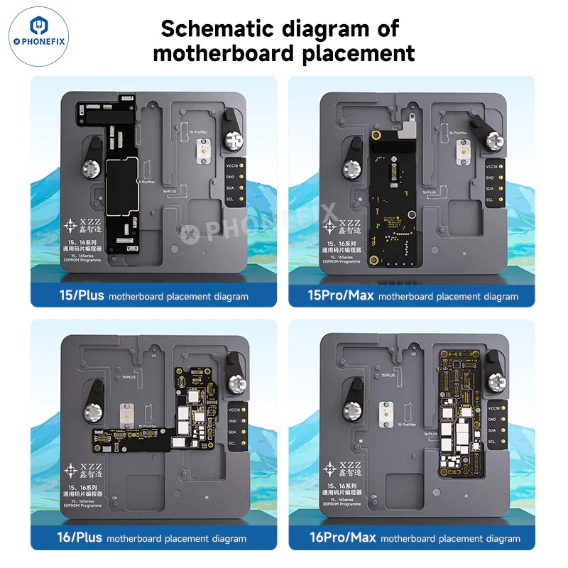 Programmateur de lecture et d'écriture de puce EEPROM XZZ pour iPhone X-16 Pro Max