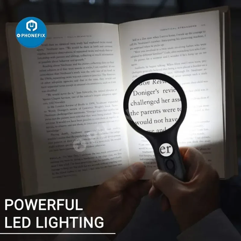 Loupe éclairée SeeZoom 3X 45X pour la lecture, la soudure et l'identification des bijoux