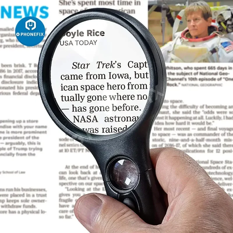 Loupe éclairée SeeZoom 3X 45X pour la lecture, la soudure et l'identification des bijoux