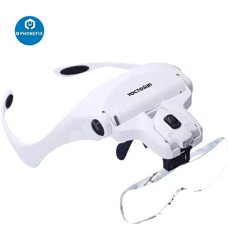 Loupe frontale éclairée par LED YOCTOSUN pour la lecture de soudures électroniques