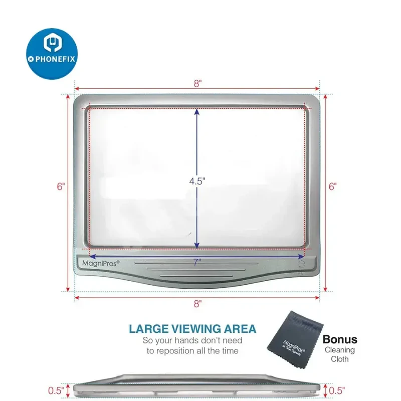 Loupe LED ultra-lumineuse 3X avec éclairage pour lecture et soudage