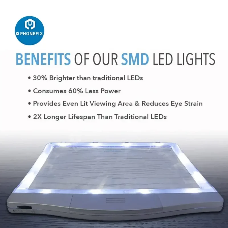 Loupe LED ultra-lumineuse 3X avec éclairage pour lecture et soudage