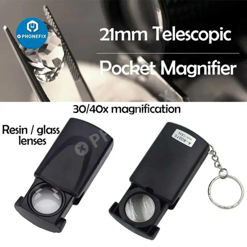 Loupe à main multifonctionnelle portable 30X-60X pour bijoux