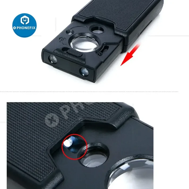 Loupe à main multifonctionnelle portable 30X-60X pour bijoux