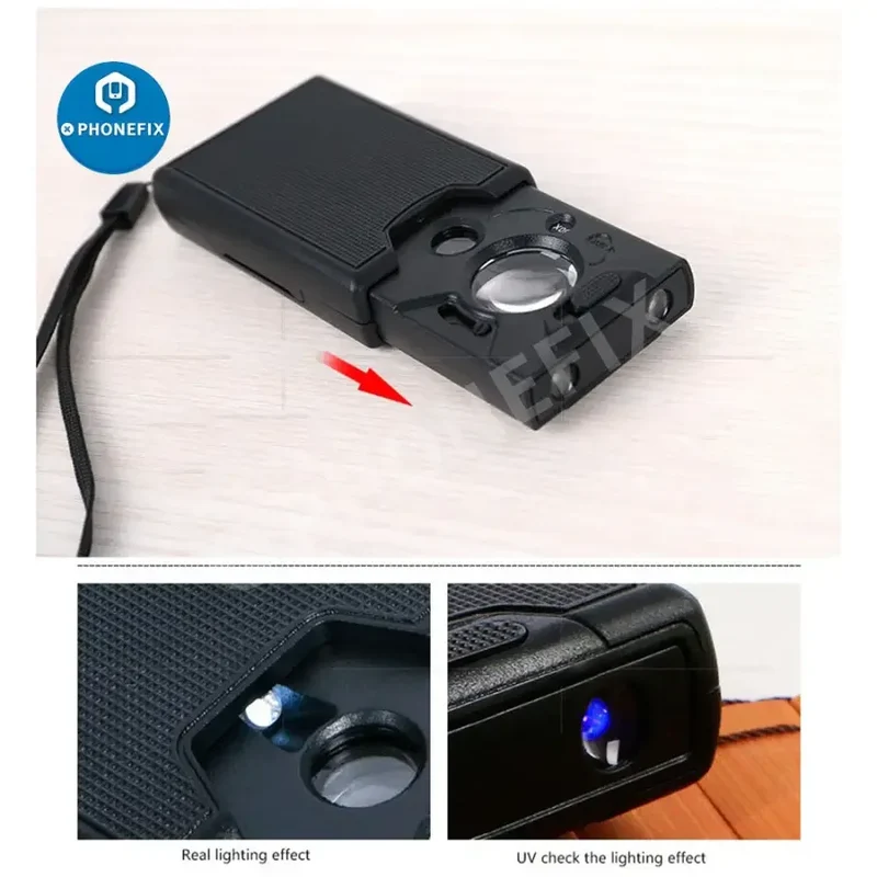 Loupe à main multifonctionnelle portable 30X-60X pour bijoux