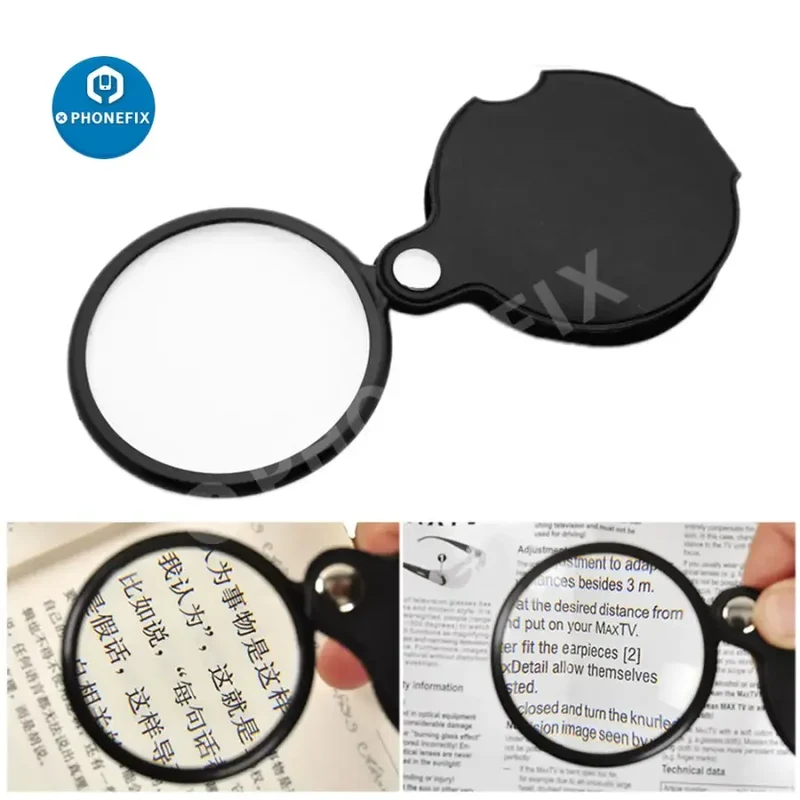 Loupe de poche multifonctionnelle 8X pour bijoux