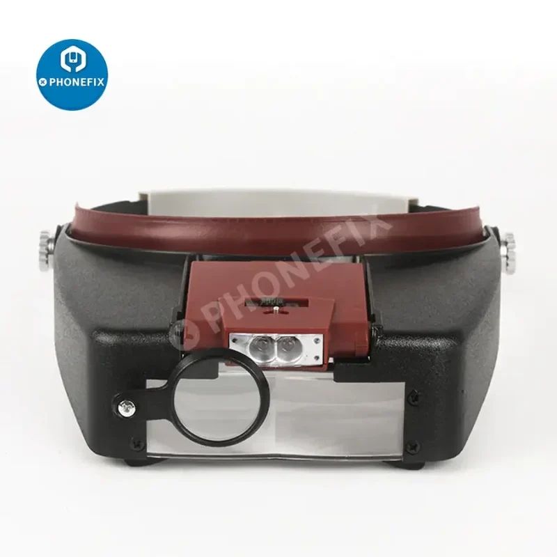 Loupe à LED 10X, style casque, pour réparation de téléphone