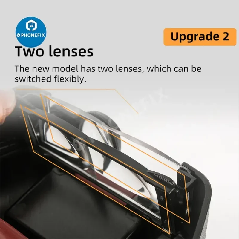 Loupe à LED 10X, style casque, pour réparation de téléphone
