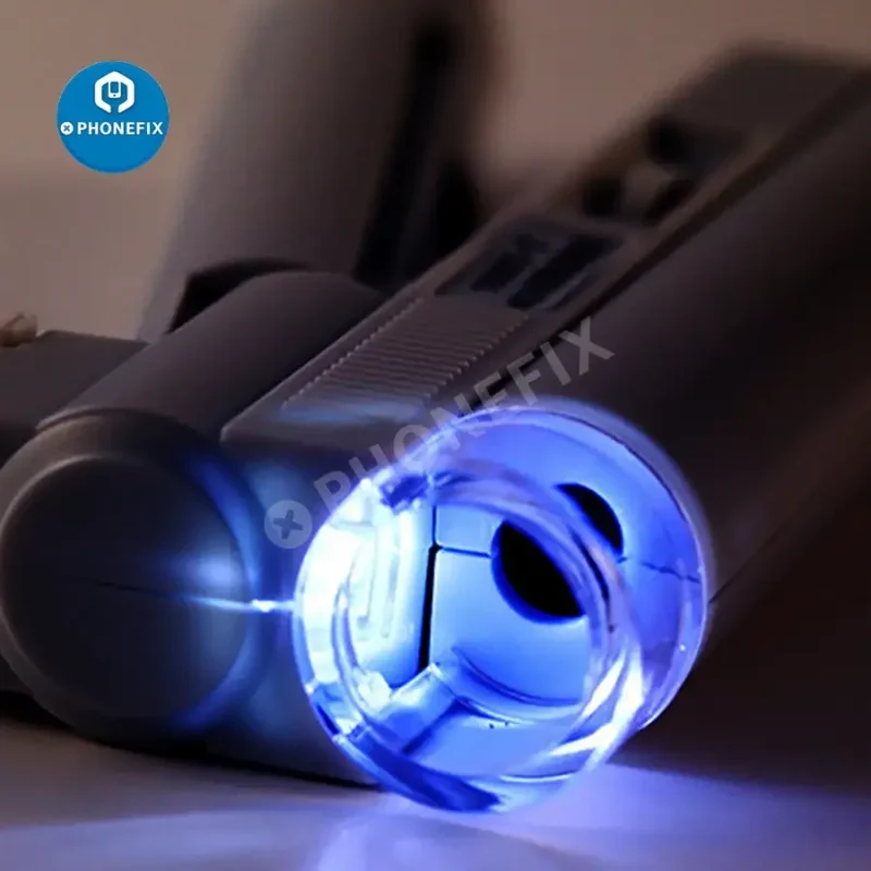 Mini microscope loupe pliable à LED avec échelle pour la réparation de téléphones