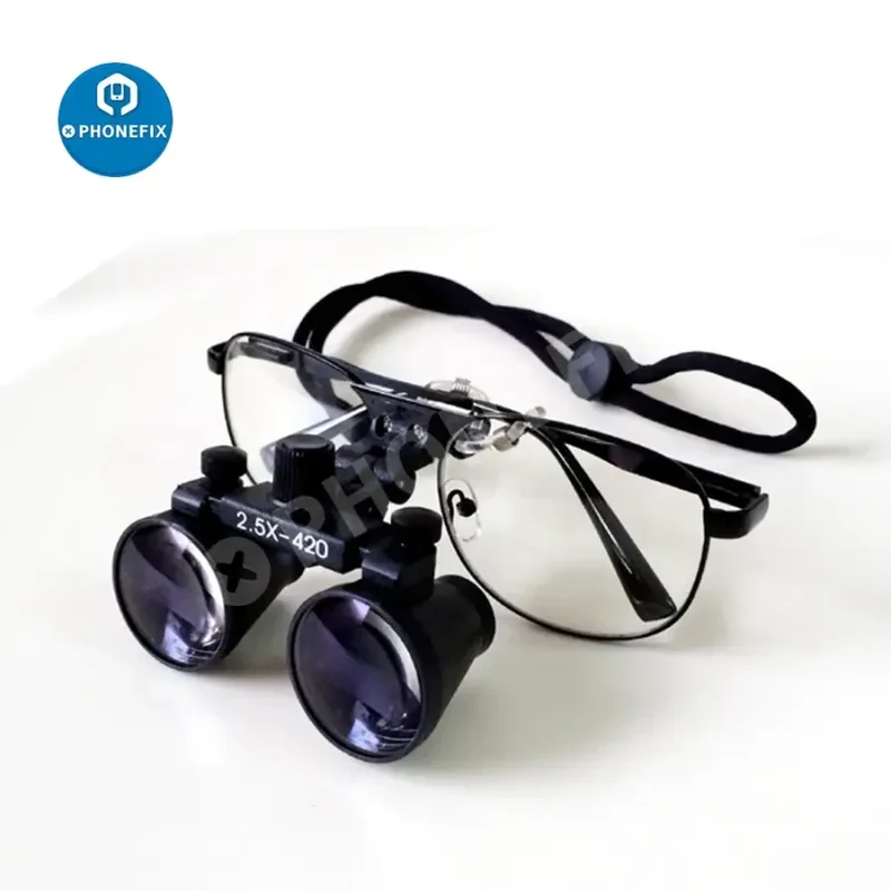 Loupe double LED multi-puissance 2.5X-25X pour la réparation de montres