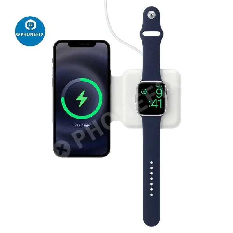 Chargeur sans fil double MagSafe Duo 3 en 1 pour iPhone, iWatch, AirPods