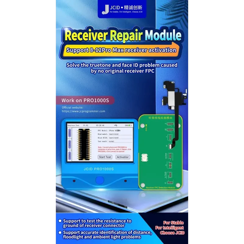 Module de détection FPC récepteur JC Pro1000S pour iPhone 8-12 ProMax