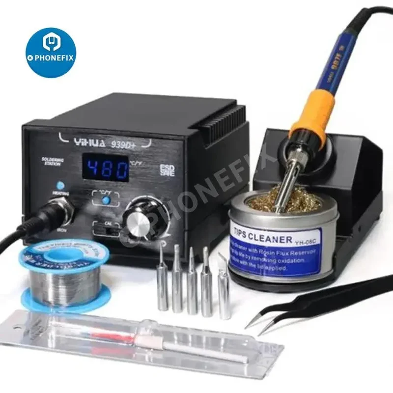 Station de soudage réglable YIHUA 936/937/939D avec kit d'outils de réparation