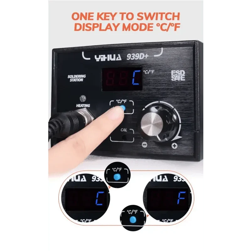 Station de soudage réglable YIHUA 936/937/939D avec kit d'outils de réparation