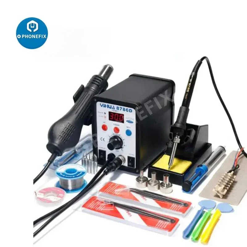 Station de retouche BGA YIHUA 8786D, fer à souder, pistolet à air chaud pour réparation de téléphones