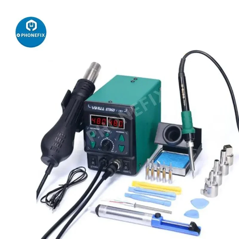 Station de retouche BGA YIHUA 8786D, fer à souder, pistolet à air chaud pour réparation de téléphones