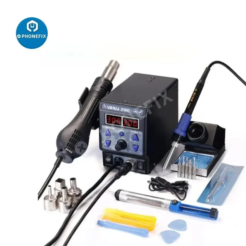 Station de retouche BGA YIHUA 8786D, fer à souder, pistolet à air chaud pour réparation de téléphones