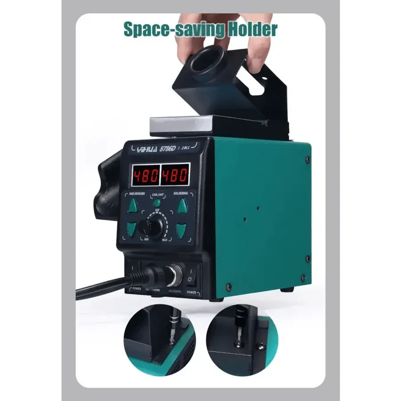 Station de retouche BGA YIHUA 8786D, fer à souder, pistolet à air chaud pour réparation de téléphones