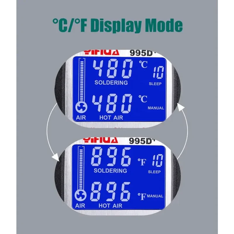 Station de soudage YIHUA 995D+SMD avec pistolet à air chaud pour retouche BGA