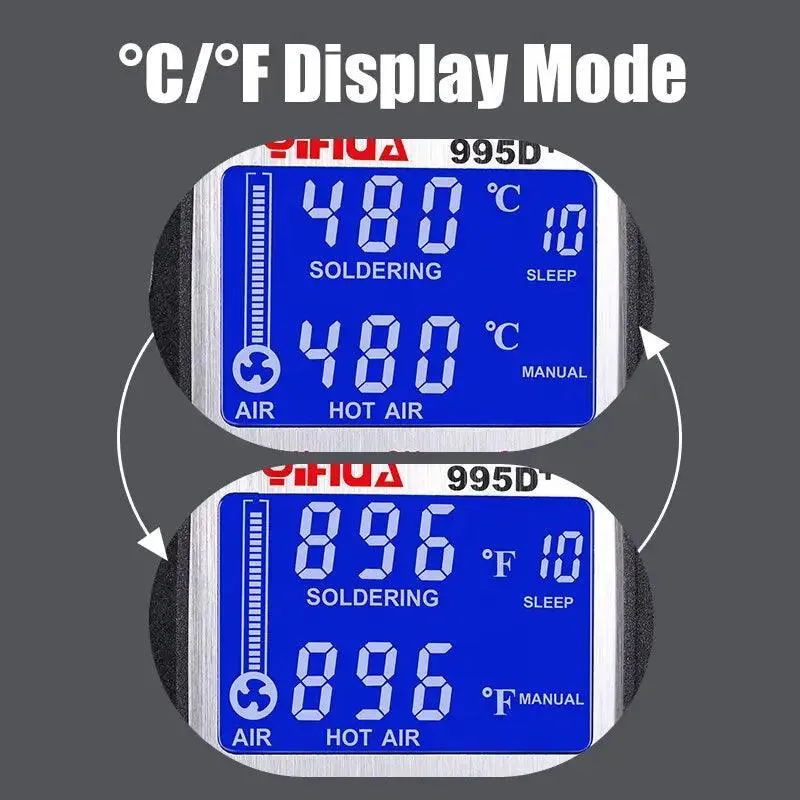 Station de soudage YIHUA 995D+SMD avec pistolet à air chaud pour retouche BGA