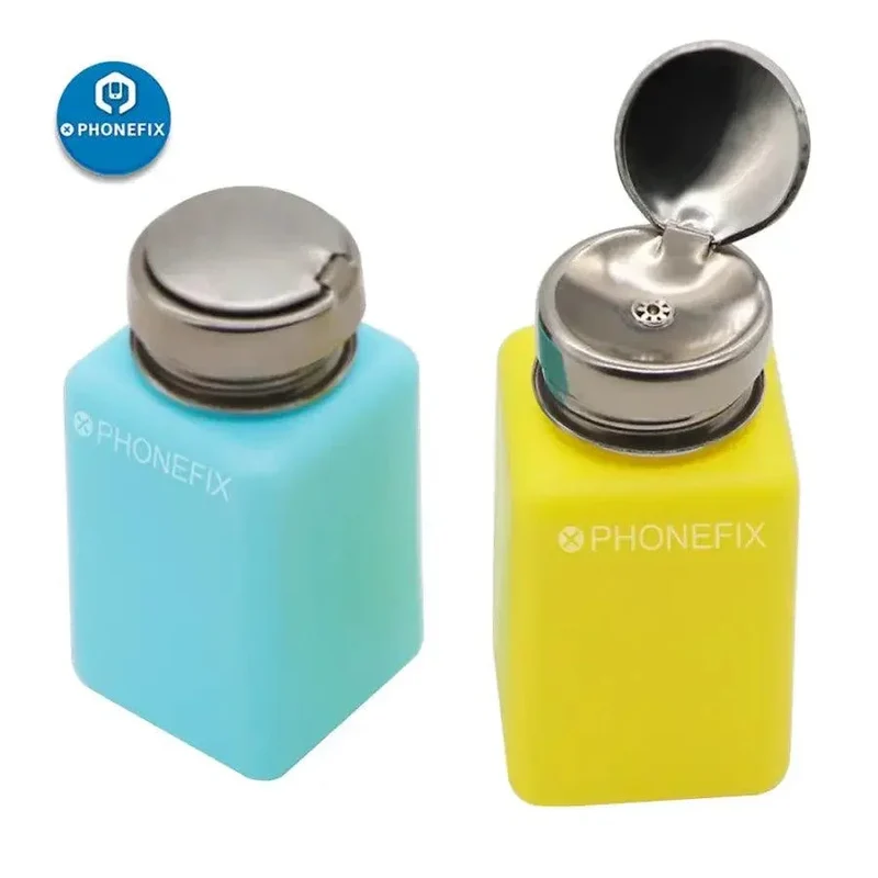 Bouteille d'alcool liquide de 180 ml, récipient en plastique pour réparation de téléphone