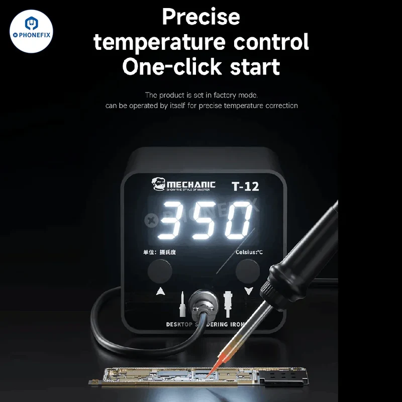 Station de soudage antistatique Mechanic T12 Pro avec pointe en fer