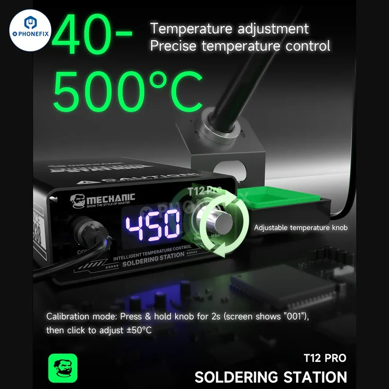Station de soudage antistatique Mechanic T12 Pro avec pointe en fer