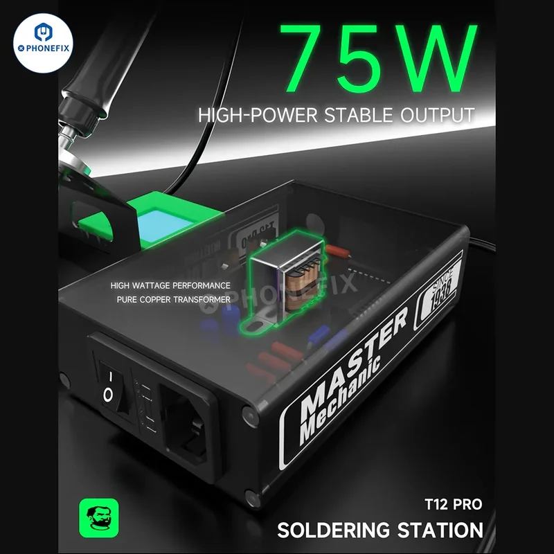 Station de soudage antistatique Mechanic T12 Pro avec pointe en fer