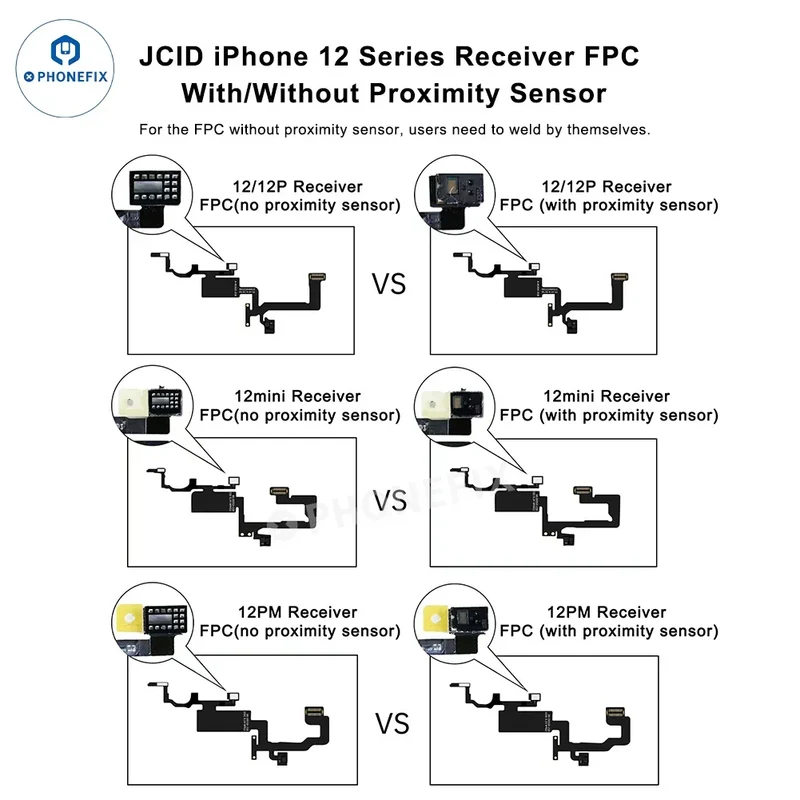 Réparation du câble flexible FPC du récepteur JC pour iPhone X-17 Pro Max, Face ID True Tone